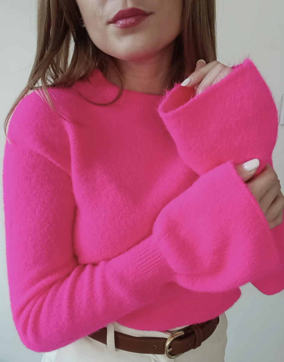 Sweter „Soft Alpaca Touch”róż 1.jpg