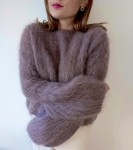 Sweter damski „Cloud Mohair ” brąz 2.jpg