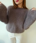Sweter damski „Cloud Mohair ” brąz 4.jpg