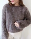 Sweter damski „Cloud Mohair ” brąz 6.jpg
